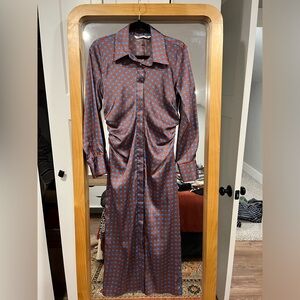 ZARA multicolored button dress / XS / gathering detail on waist / TTS
